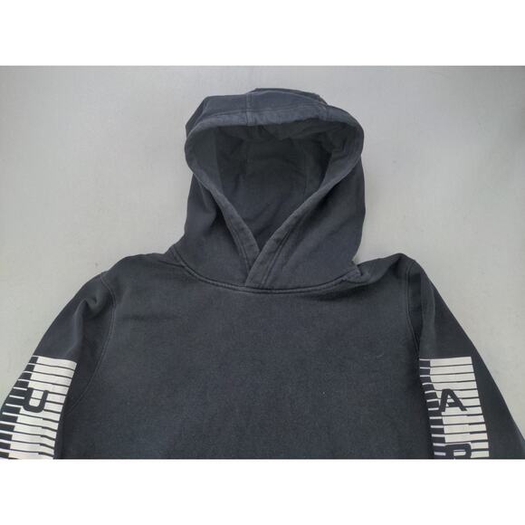 Mens Under Armour Cold Gear Threadborne Hoodie Size L Sleeve Spell Out Black - Picture 3 of 10